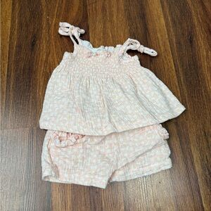 Pink Floral Baby Outfit